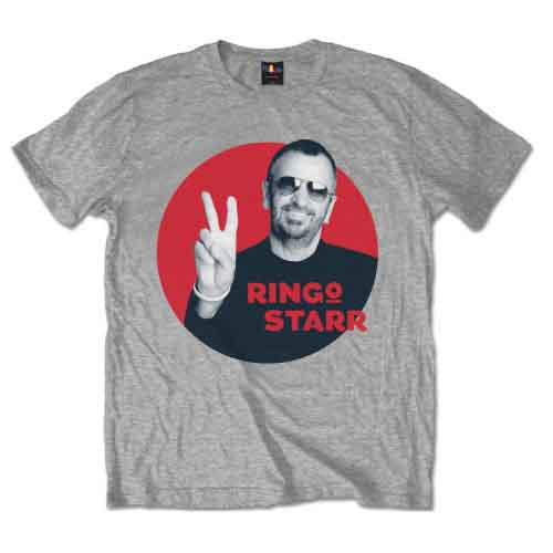 Ringo Starr - Peace Red Circle | T-Shirt Grey