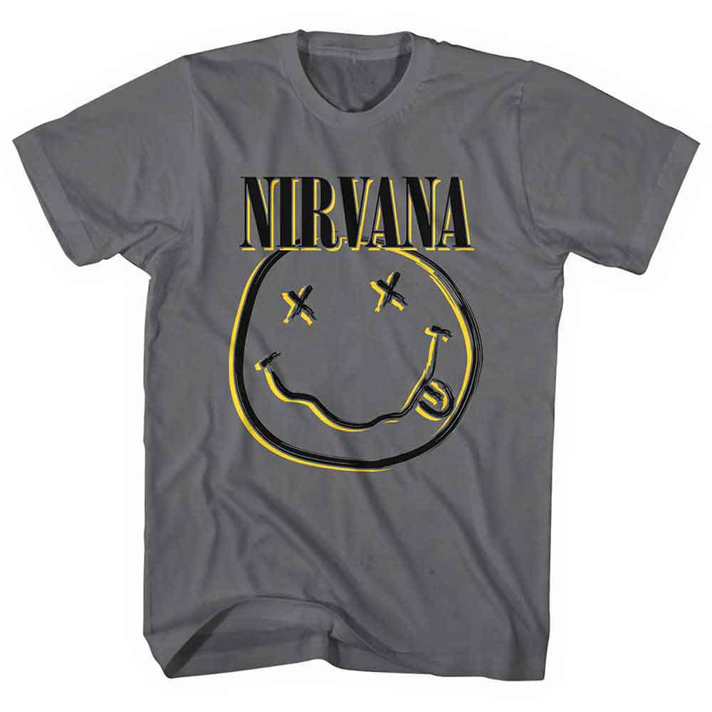 Nirvana - Inverse Happy Face | T-Shirt Grey
