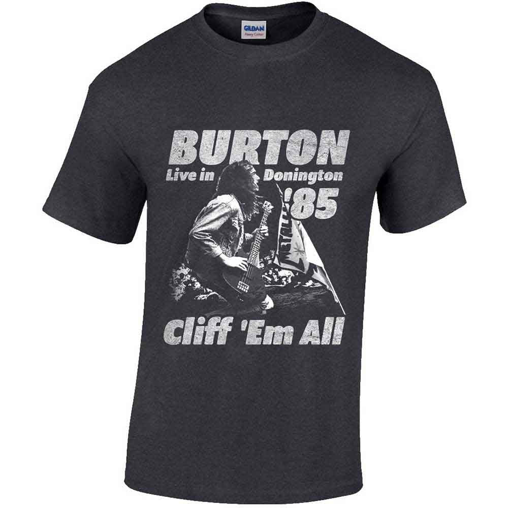 Cliff Burton - Flag Retro | T-Shirt Grey