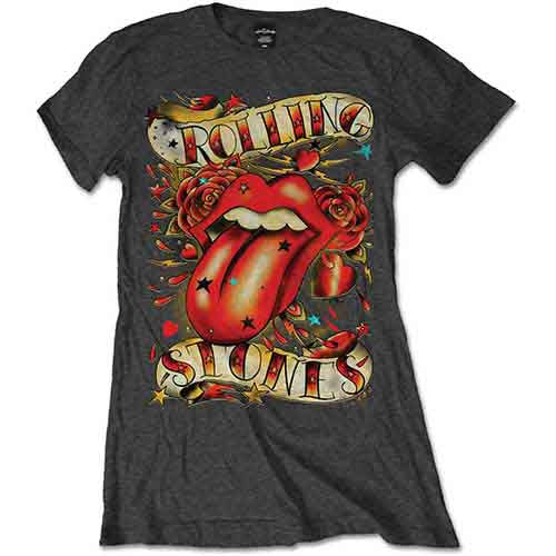 The Rolling Stones - Tongue & Stars | T-Shirt Grey