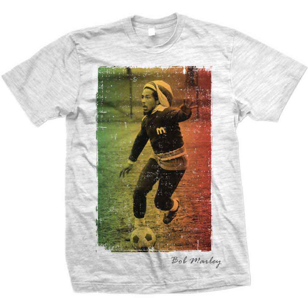 Bob Marley - Rasta Football | T-Shirt Grey