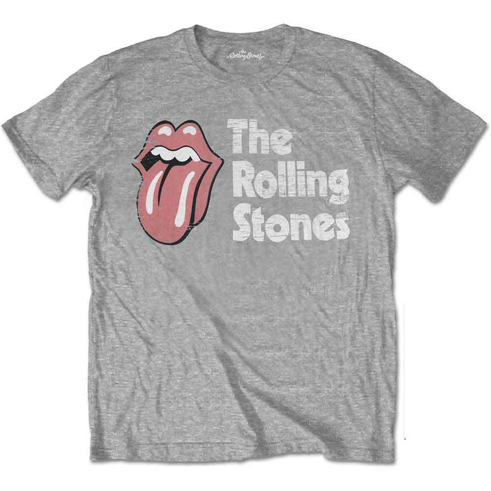 The Rolling Stones - Scratched Logo | T-Shirt Grey