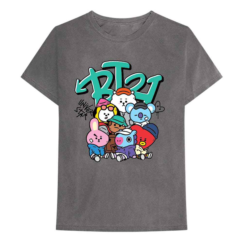 BT21 - Street Mood Group | T-Shirt Grey