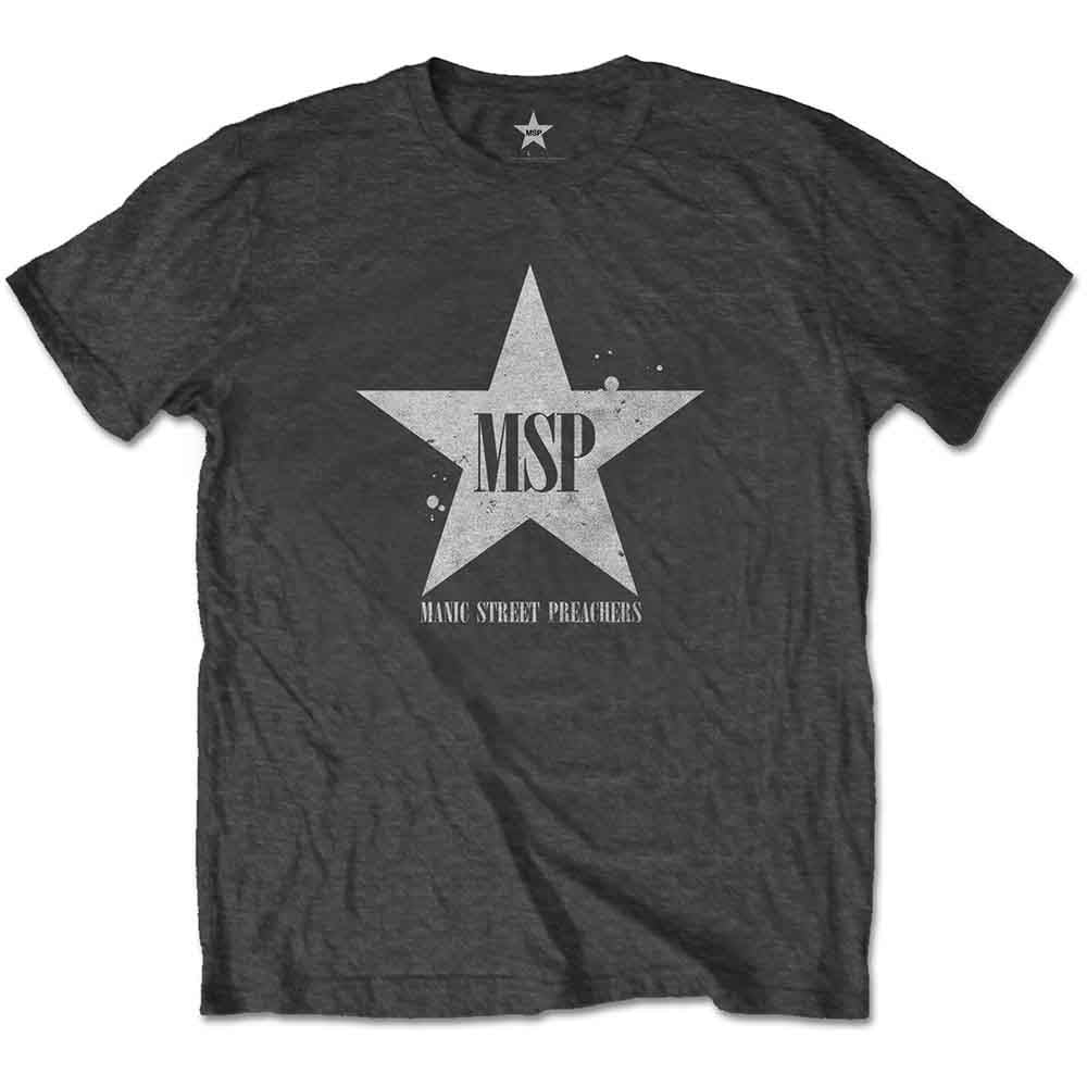 Manic Street Preachers - Classic Distressed Star | T-Shirt Grey