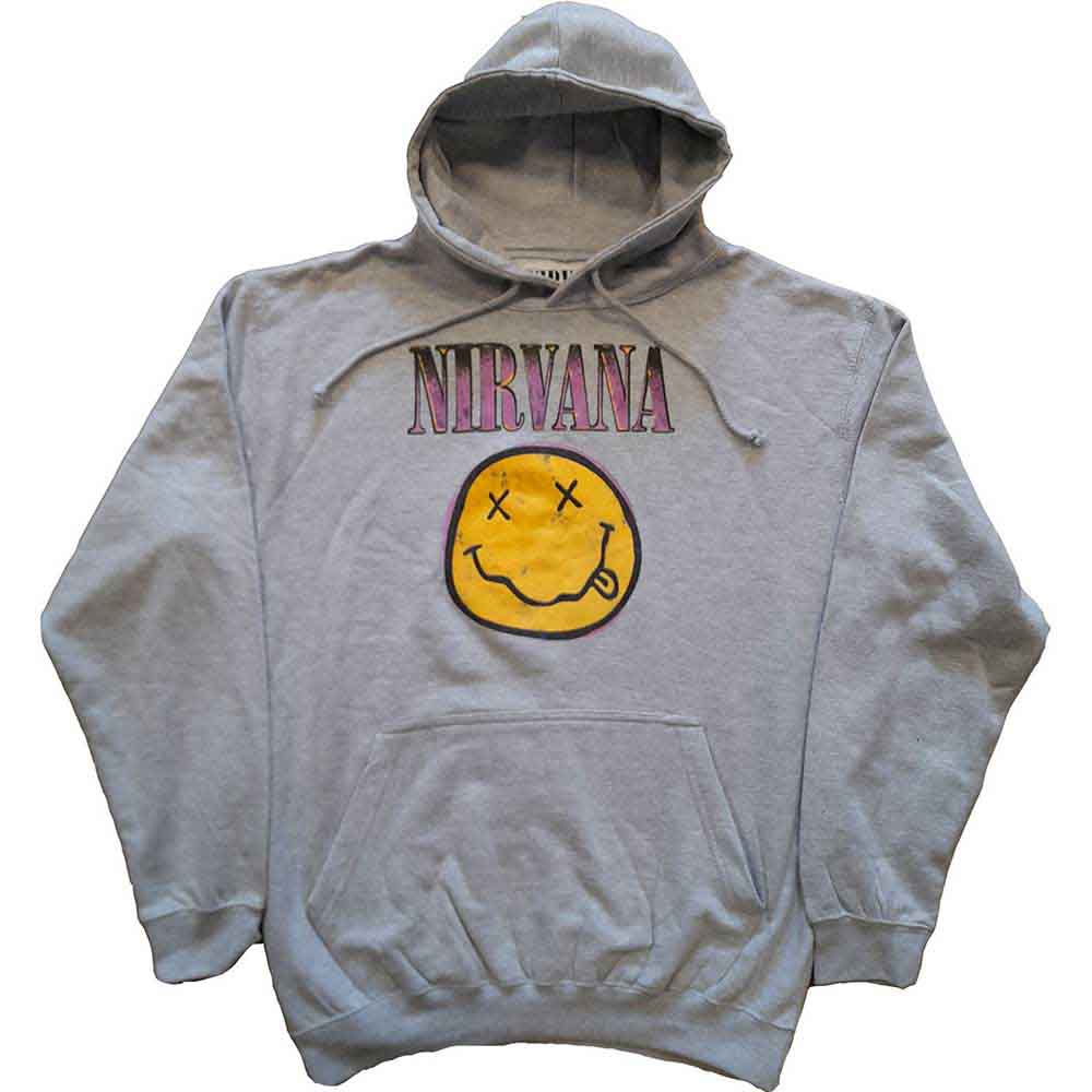 Nirvana - Xerox Happy Face Pink | Sweatshirt Grey