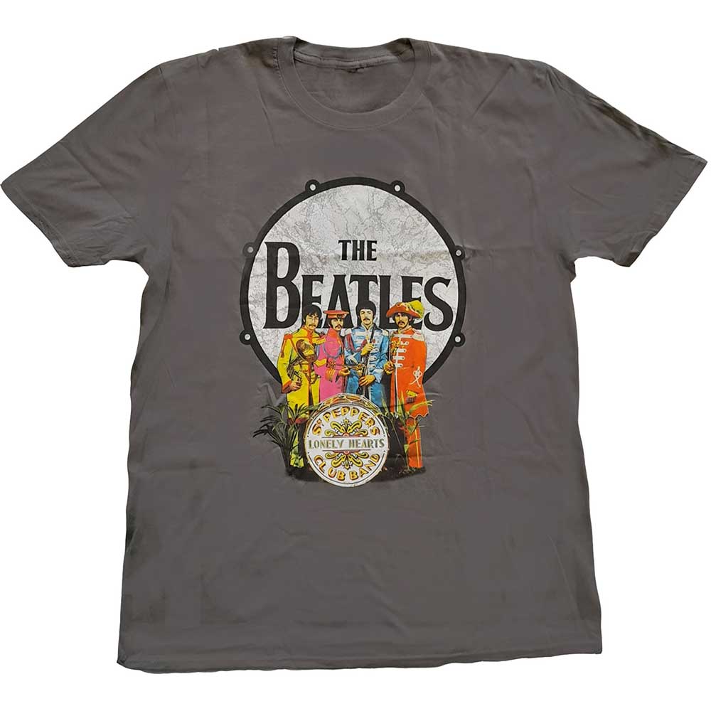 The Beatles - Sgt Pepper & Drum | T-Shirt Grey