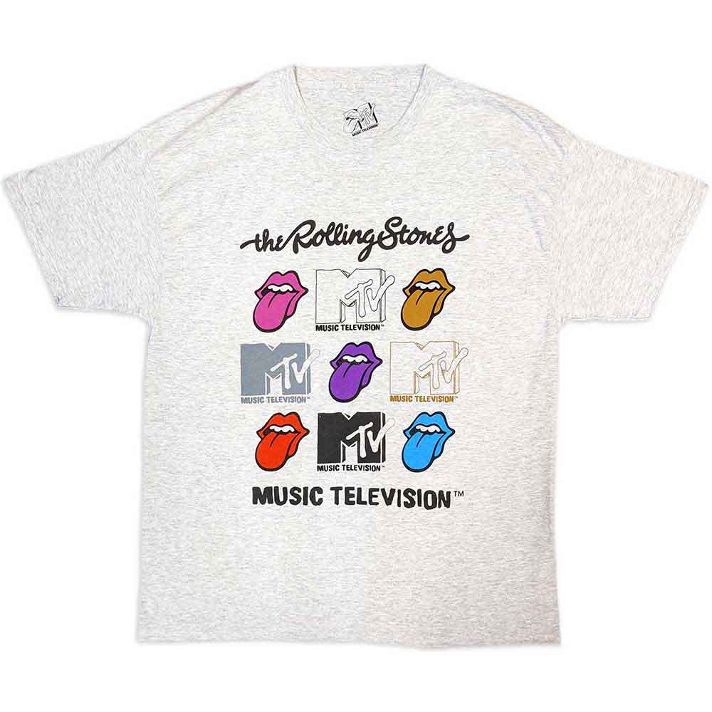 MTV - Rolling Stones Logo Grids | T-Shirt Grey