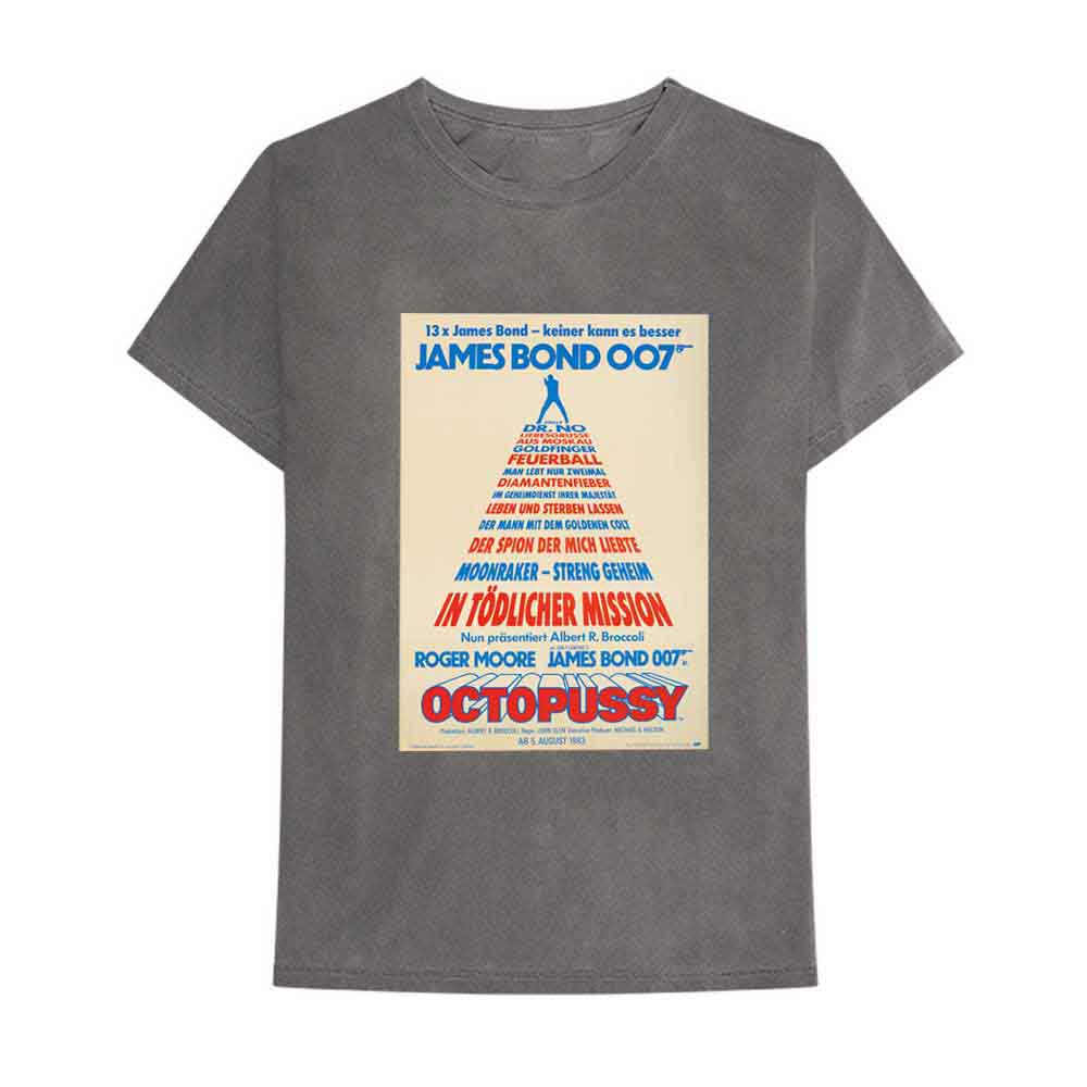 James Bond 007 - Octopussy German Poster | T-Shirt Grey