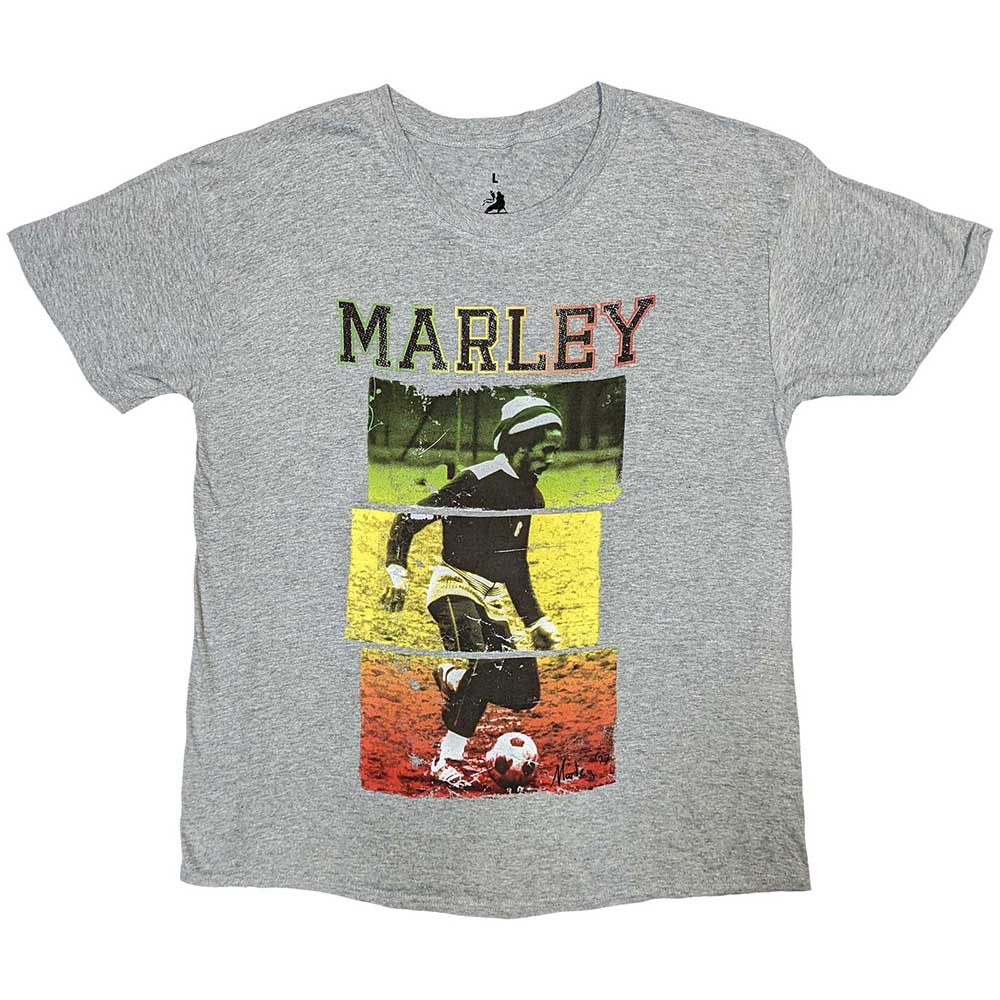 Bob Marley - Football Text | T-Shirt Grey