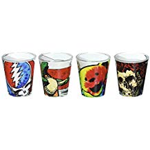Icup - Grateful Dead Tie Dye Shot Glass (4 Pack), Clear | Merchandise
