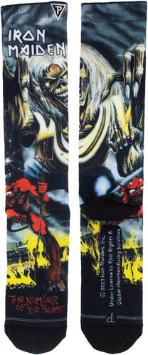 Iron Maiden - Perri's - Iron Maiden - The Number of the Beast Dye Sublimation - Crew Socks | Socks