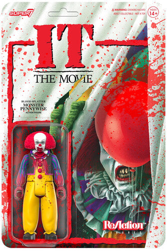 It - Super7 - IT ReAction Figure - Pennywise Monster (Blood Splatter Version) (Collectible, Figure, Action Figure) | Action Figure