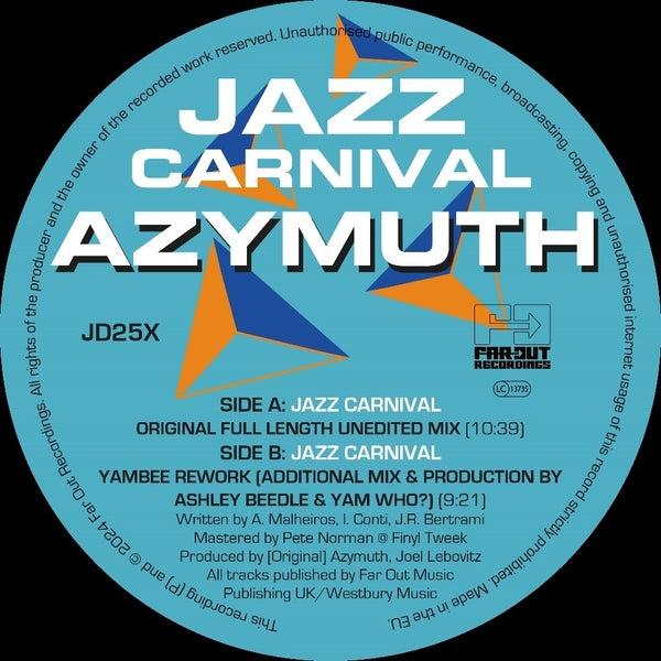 AZYMUTH - Jazz Carnival (Original Full Length Unedited Mix) | Vinyl