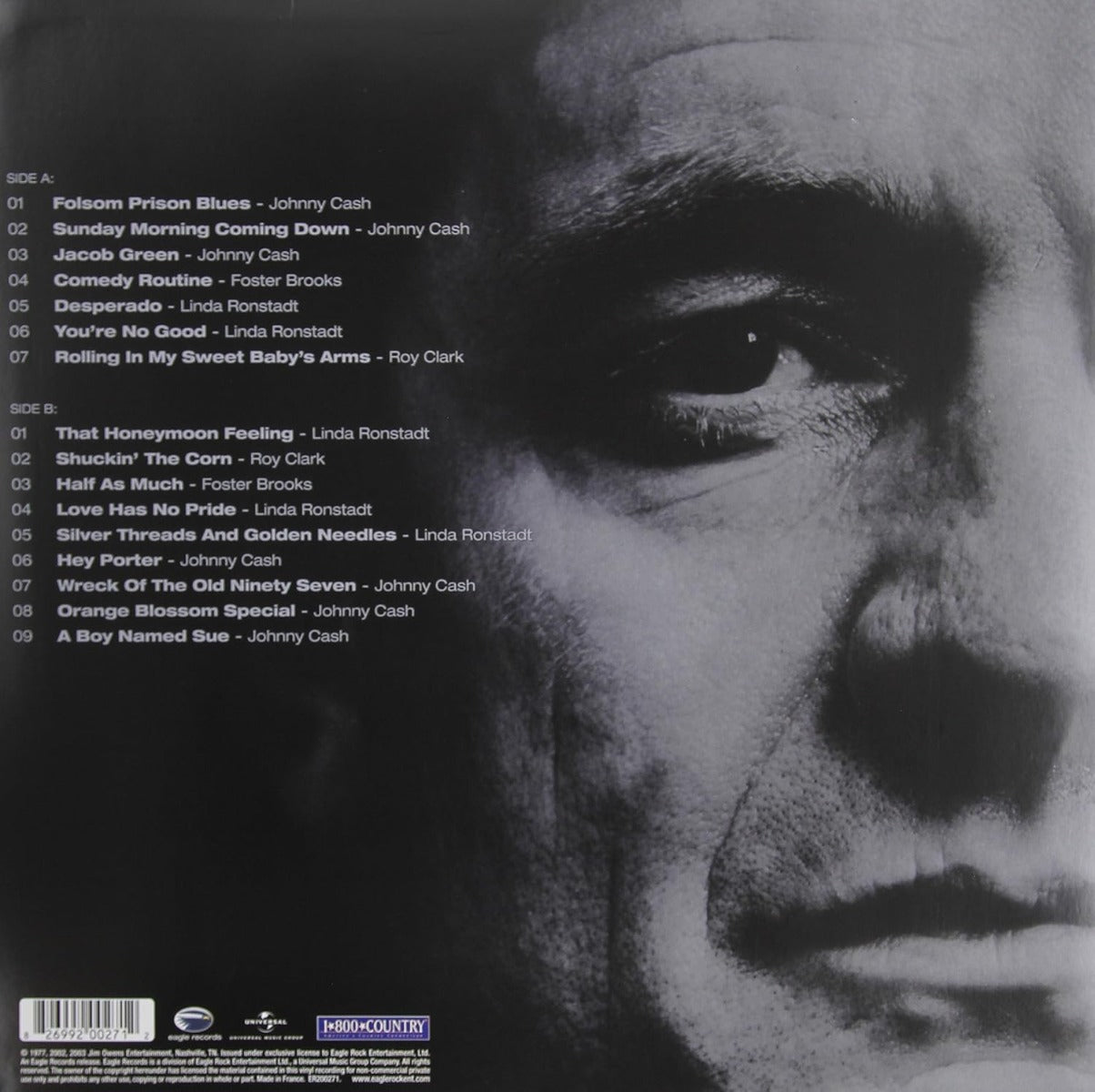 Johnny Cash | A Concert: Behind Prison Walls (Black & White Marble Colored Vinyl) | Vinyl