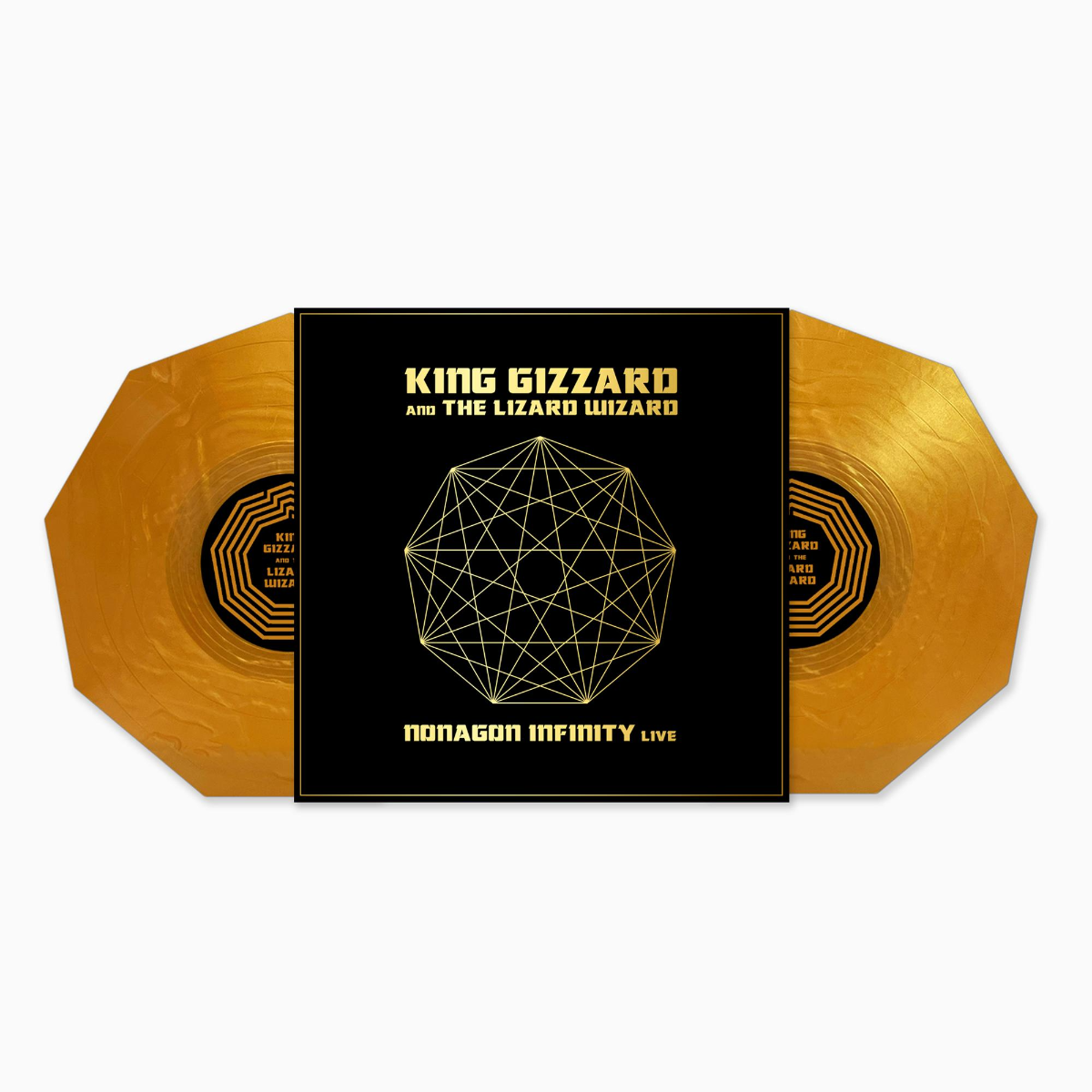King Gizzard and the Lizard Wizard - Nonagon Infinity Live (Indie Exclusive, Gold Nugget Nonagon-Shaped Colored Vinyl, Limited Edition, Gatefold LP Jacket) (2 Lp) | Vinyl