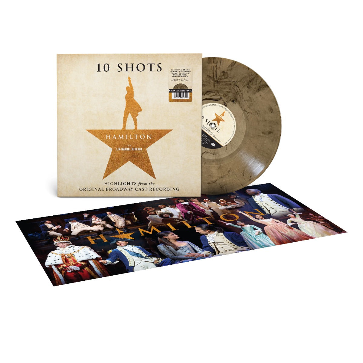Lin-Manuel Miranda Leslie Odom Jr. Phillipa Soo Da - Hamilton: 10 Shots (Highlights From The Original Broadway Cast Recording) (Cabinet Battle Vinyl Tan Smoke Vinyl) | Vinyl