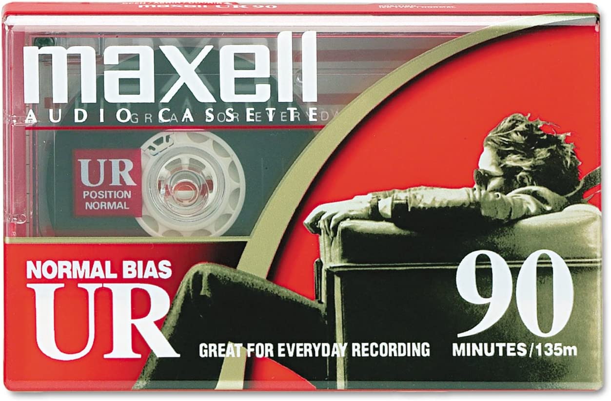 Maxell - Maxell 108510 UR-90 Single Normal Bias Audio Cassette 90 Minute With Case | Cassette