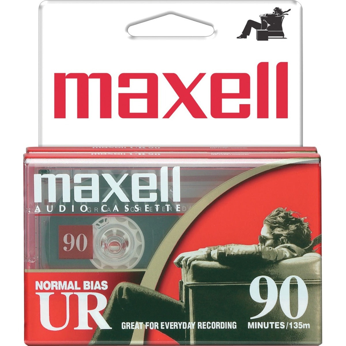 Maxell - Maxell 108527 UR-90 2PK Normal Bias Audio Cassettes 90 Minute With Cases 2 Pack | Cassette