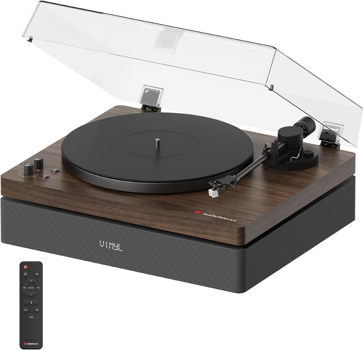 AudioSource - AudioSource Record Player, All-in-one Turntable with 2.1 Channel Built-in Speaker | Turntables