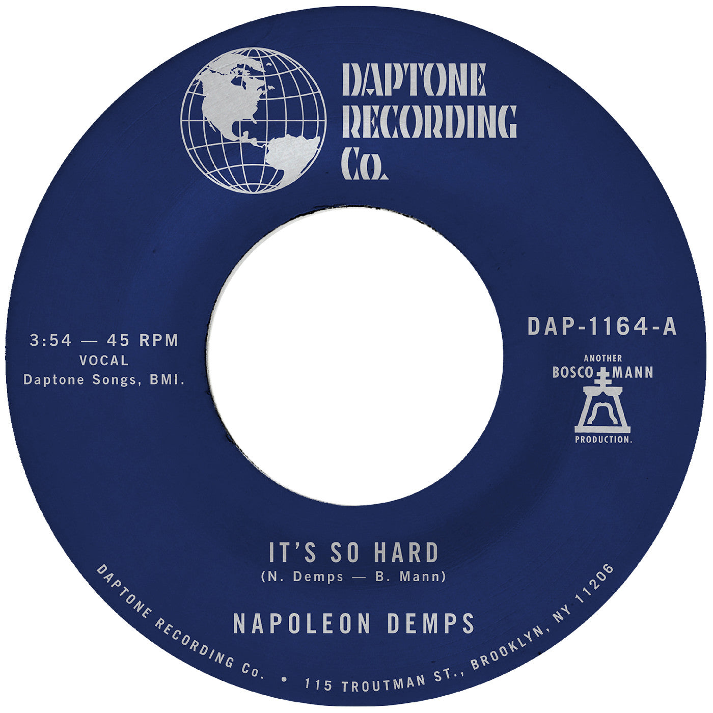 Napoleon Demps | It'S So Hard B/W It'S So Hard (Part Two) | Vinyl