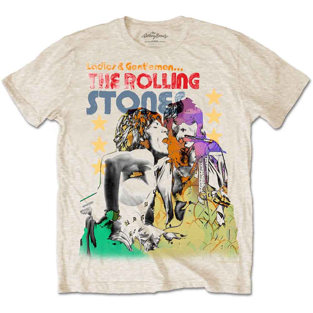 The Rolling Stones - Mick & Keith Watercolour Stars | T-Shirt Neutral