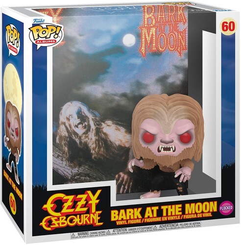 Ozzy Osbourne | FUNKO POP! Cover with Case: Ozzy Osbourne - Bark at the Moon (Flocked) (Large Item, Vinyl Figure) | Action Figure