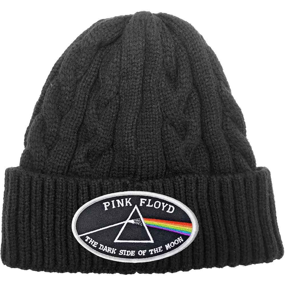 Pink Floyd - The Dark Side of the Moon White Border Beanie- Black | Hat Black