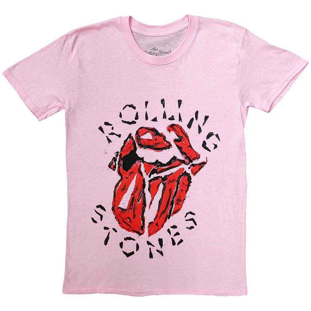 The Rolling Stones - Hackney Diamonds Painted Tongue | T-Shirt Pink