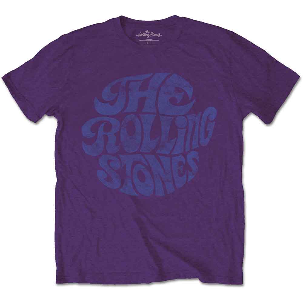 The Rolling Stones - Vintage 70s Logo | T-Shirt Purple