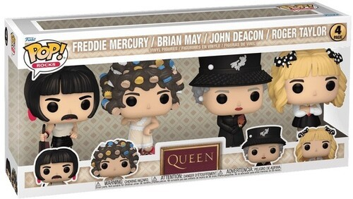 Queen - Funko POP! Rocks: Queen - I Want to Break Free 4-Pack (Large Item, Vinyl Figure, Collectible, 4 Pack) | Action Figure