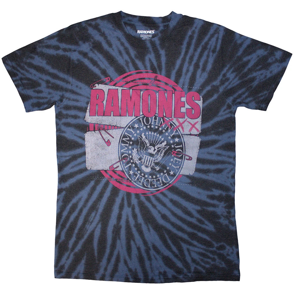 Ramones - Punk Patch T-Shirt - (Blue Washed) | Apparel Blue