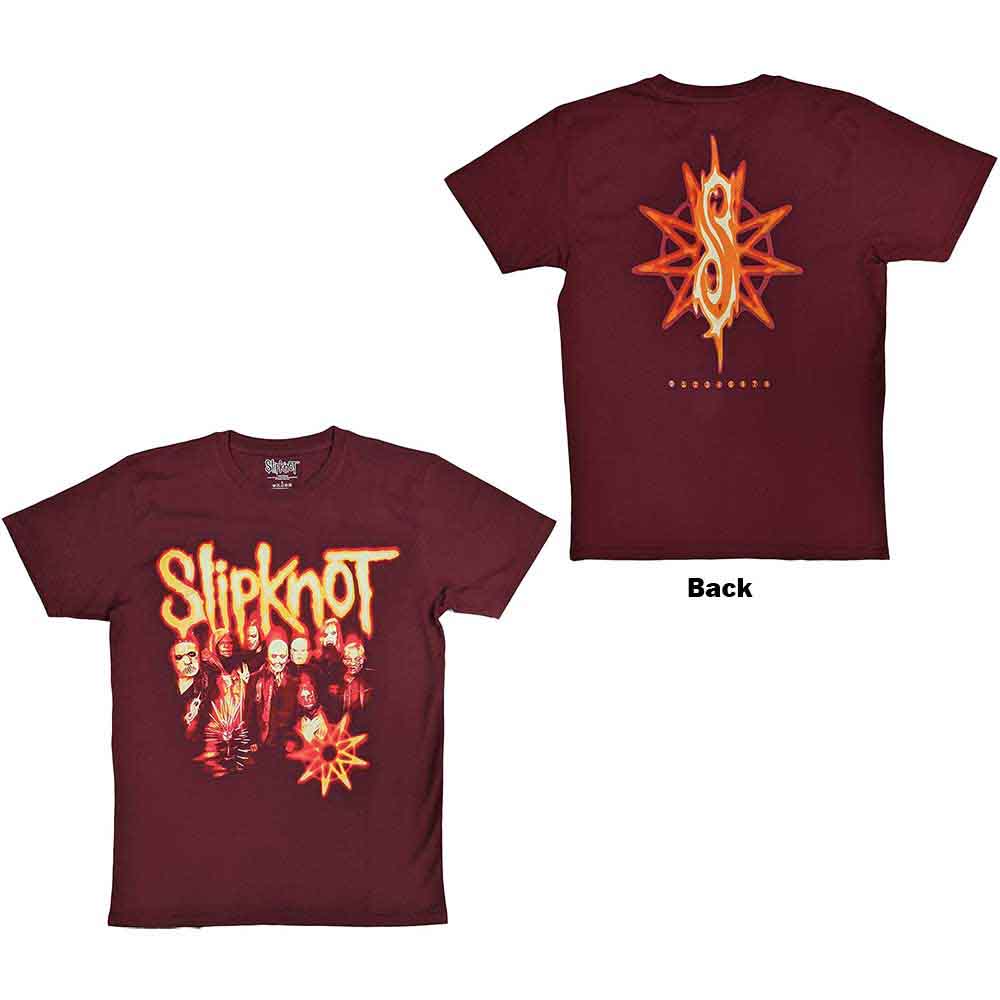 Slipknot - The End So Far Group Photo Tribal S Nonogram | T-Shirt Red