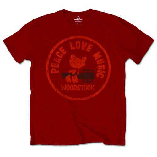 Woodstock - Love Peace Music | T-Shirt Red