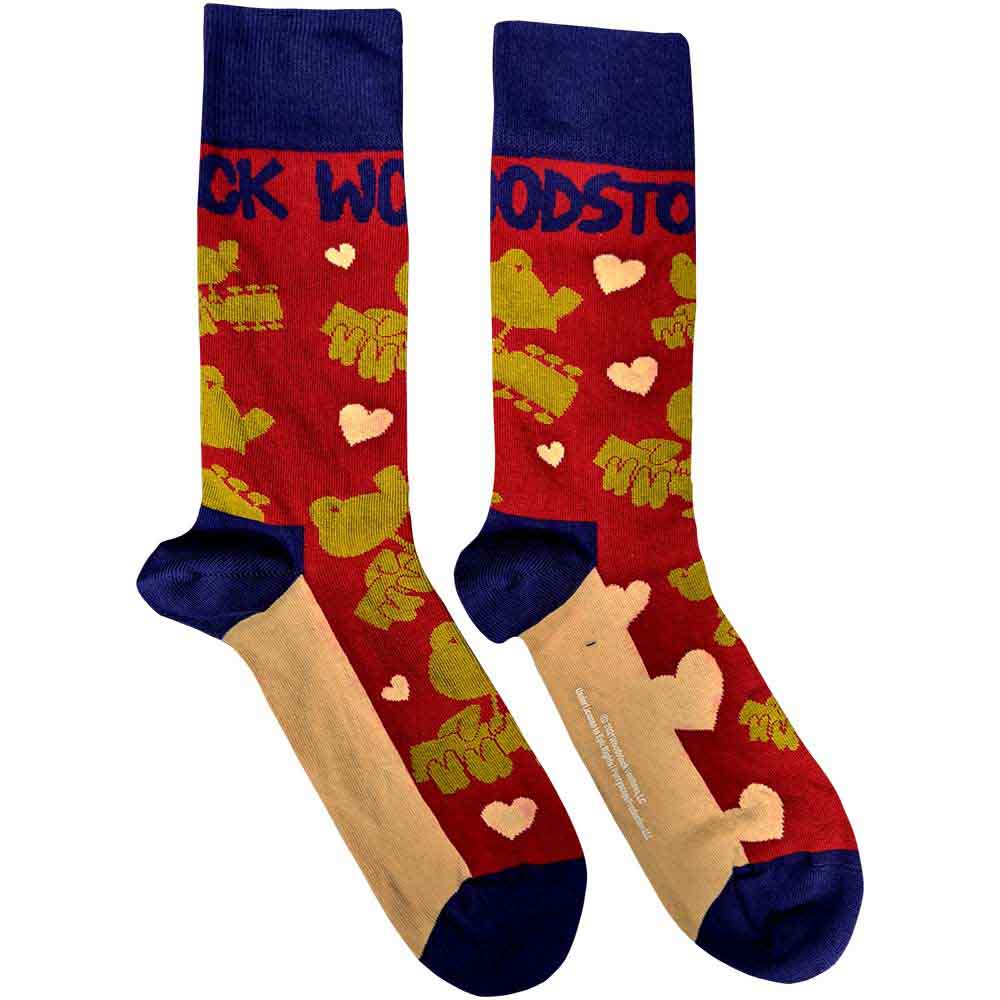 Woodstock - Birds & Hearts | Socks Red