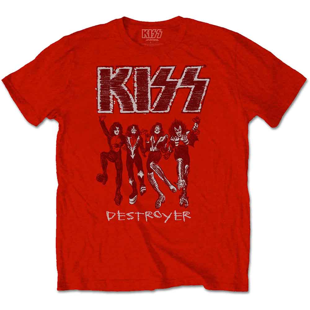 KISS - Destroyer Sketch | T-Shirt Red