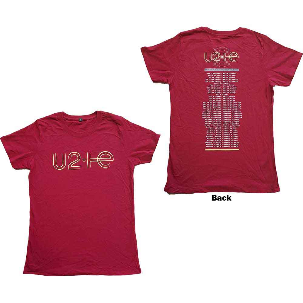 U2 - I+E 2015 Tour Dates | T-Shirt Red