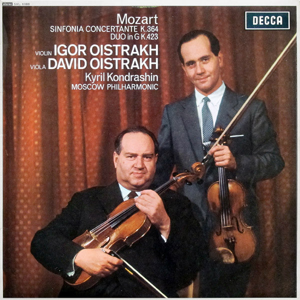 Mozart - Igor Oistrakh, David Oistrakh, Kyril Kond - Sinfonia Concertante K.364, Duo In G K.423 | Vinyl