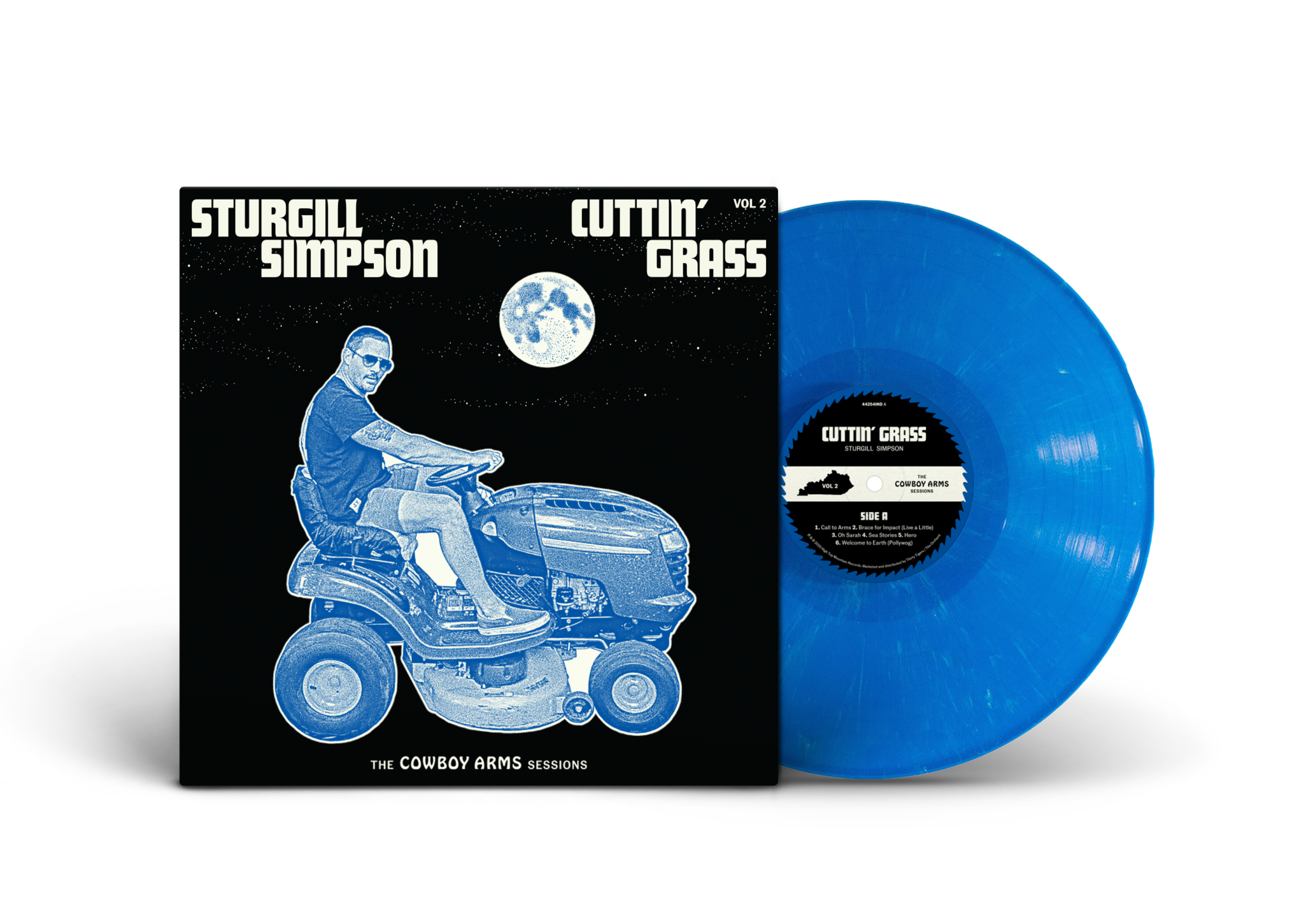Sturgill Simpson - Cuttin' Grass Vol. 2 (Cowboy Arms Sessions) | Indie Exclusive | Blue w/White Swirl Vinyl) | Vinyl