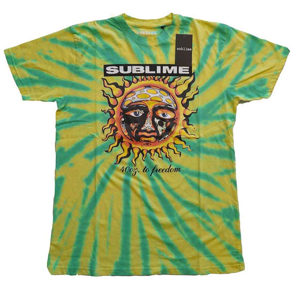 Sublime - 40oz. To Freedom Unisex Tie-Dye T-Shirt (Green) | Apparel Green