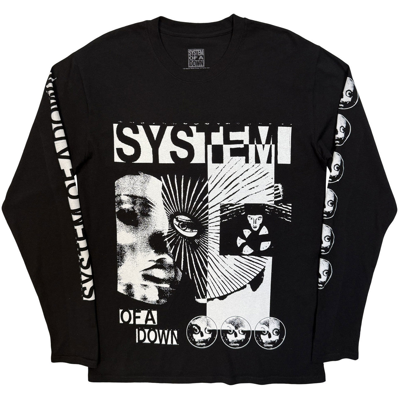 System Of A Down - Hypno Hi-Contrast Unisex Long Sleeve T-Shirt (Black) | Apparel