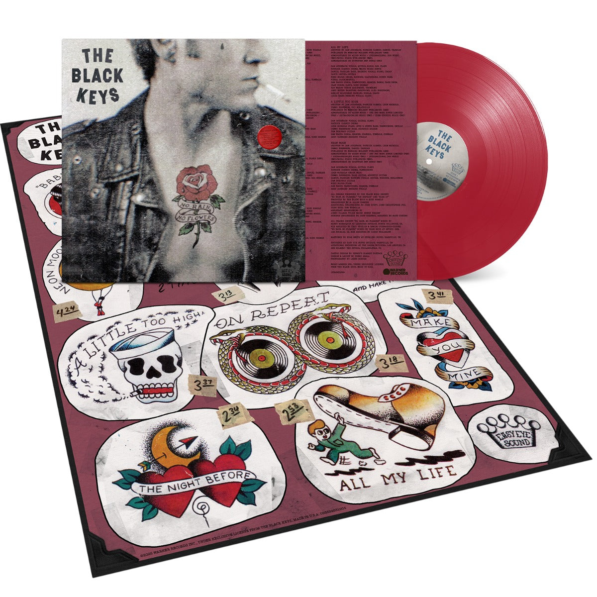 The Black Keys - No Rain, No Flowers (Indie Exclusive) (Ruby Red Vinyl) (Poster) | Vinyl