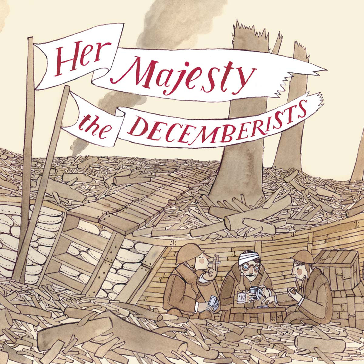 The Decemberists | Her Majesty The Decemberists (Indie Exclusive, Colored Vinyl, Peach, Poster) | Vinyl