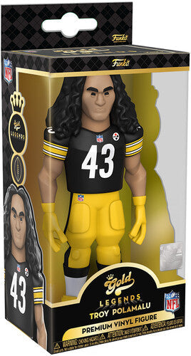 Troy Polamalu - FUNKO GOLD 5 NFL LEGENDS: Steelers - Troy Polamalu (Styles May Vary) (Vinyl Figure) | Action Figure