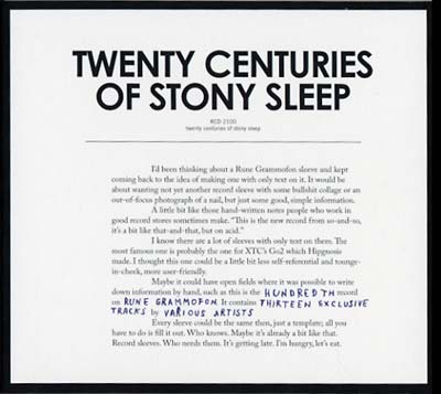 VA - Twenty Centuries Of Stony Sleep | CD