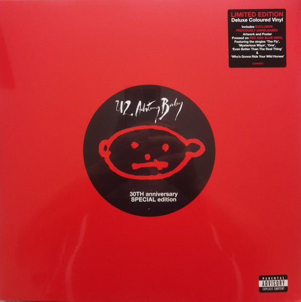 U2 | Achtung Baby (Deluxe Edition, Colored Vinyl, Red, Blue, 180 Gram Vinyl) (2 Lp's) | Vinyl