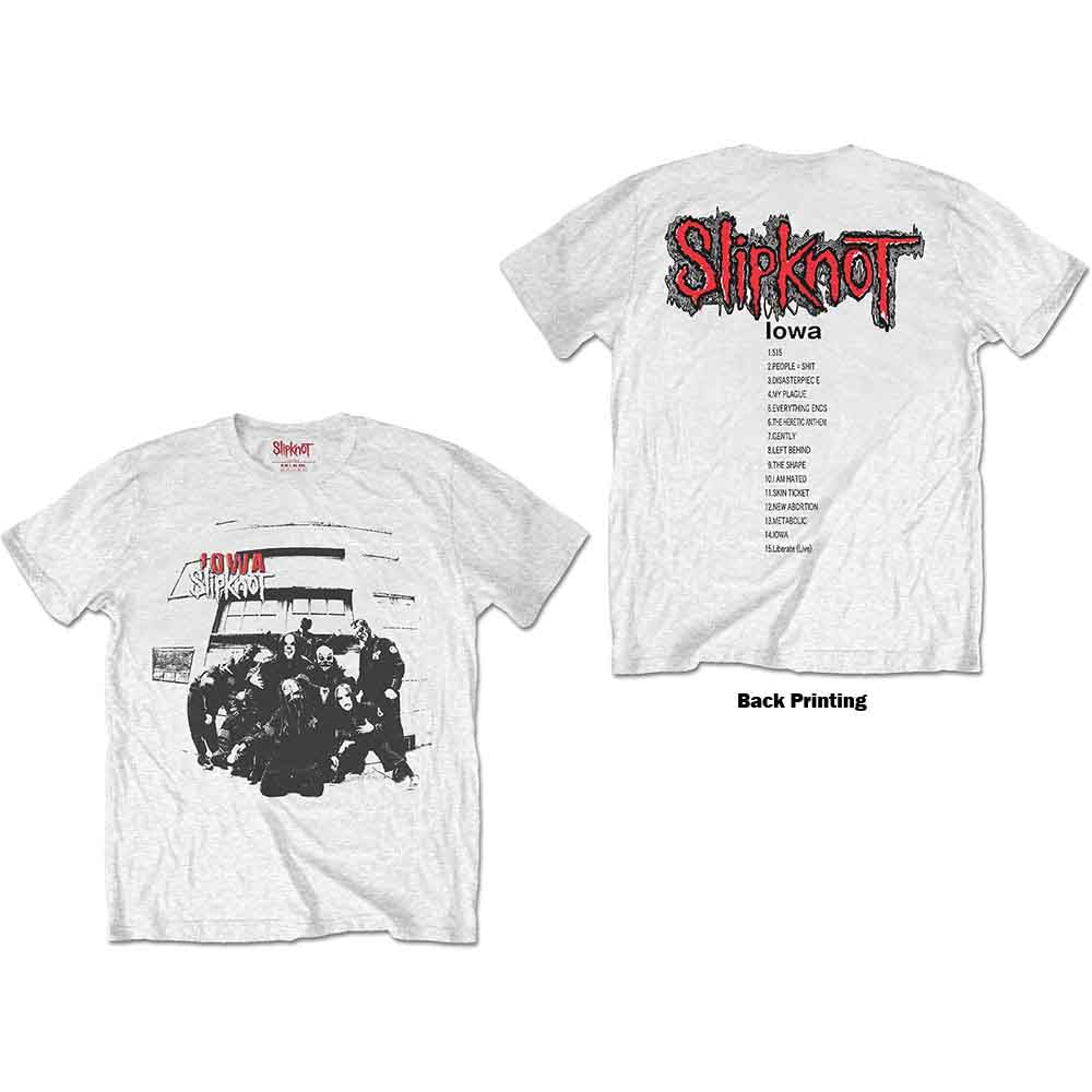 Slipknot - Iowa Track List | T-Shirt White
