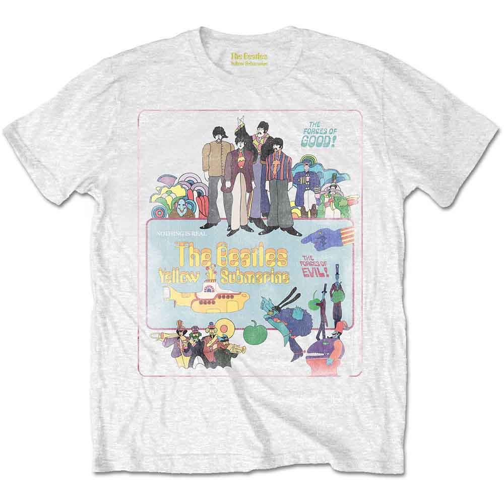 The Beatles - Yellow Submarine Vintage Movie Poster | T-Shirt White