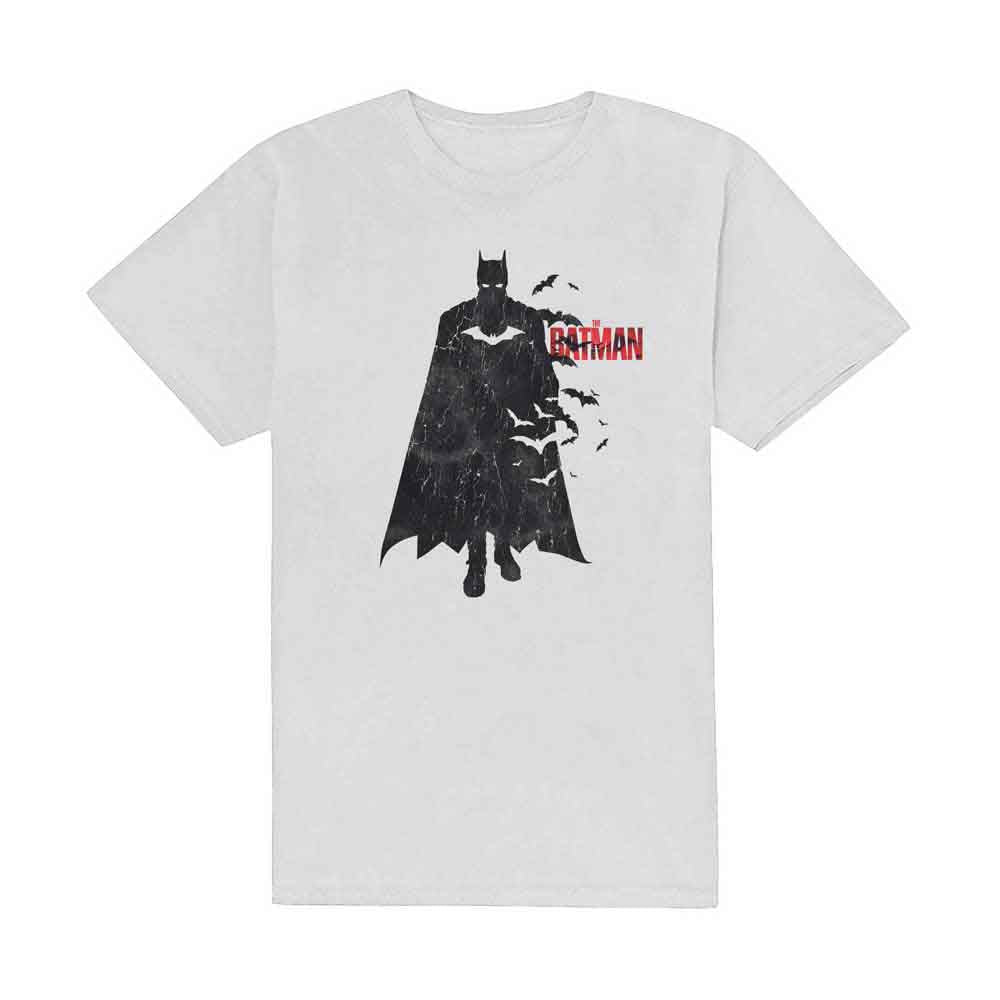 DC Comics - The Batman Distressed Figure | T-Shirt White