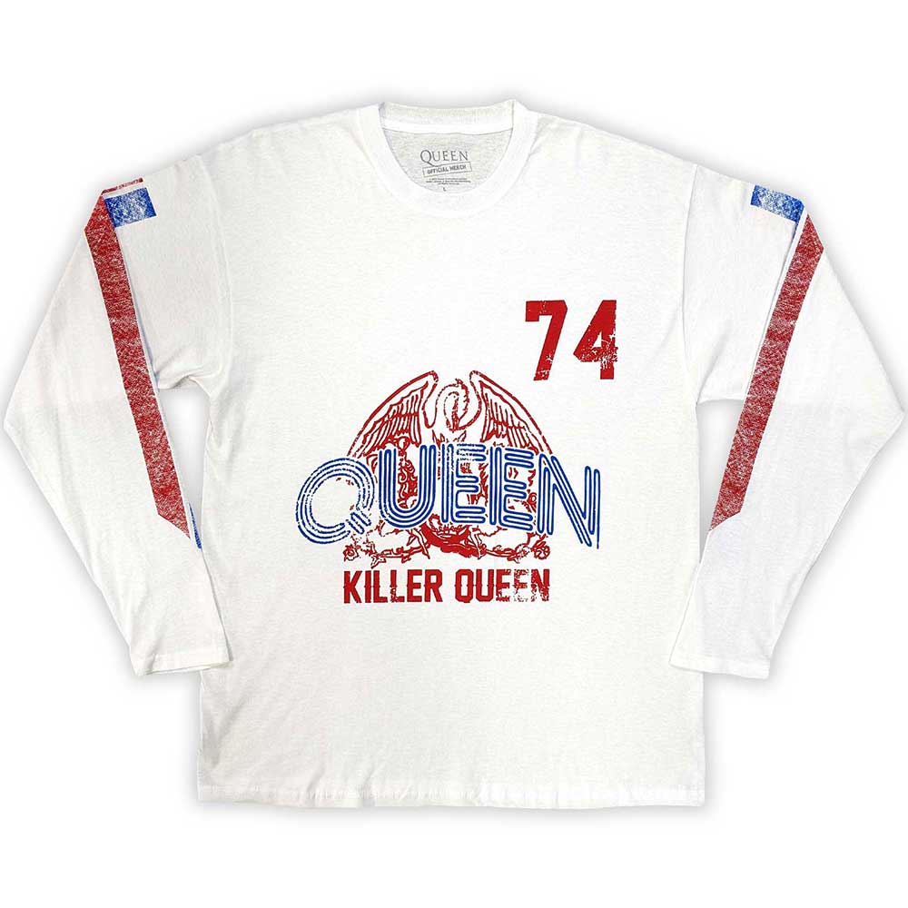 Queen - Killer Queen '74 Stripes | T-Shirt White
