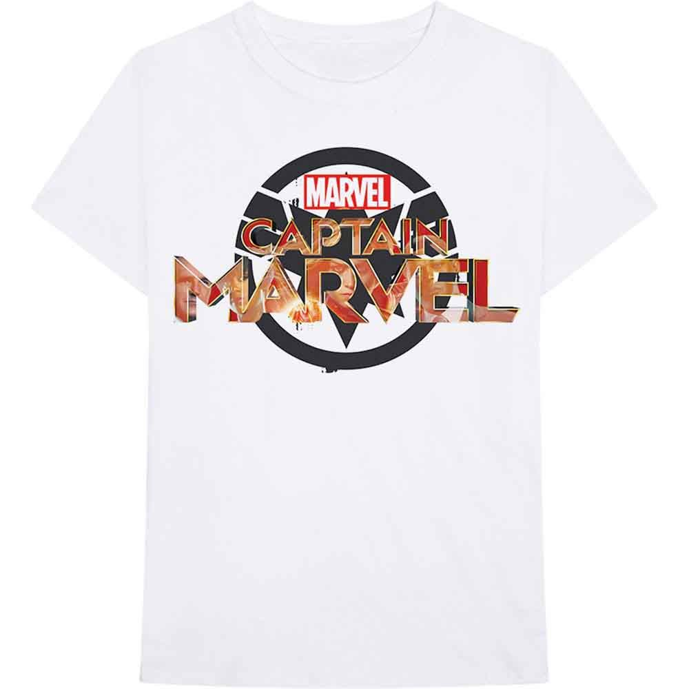Marvel Comics - Captain Marvel New Logo | T-Shirt White